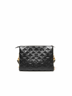 Louis Vuitton Noir Monogram Empreinte Leather Coussin PM Shoulder Bag
