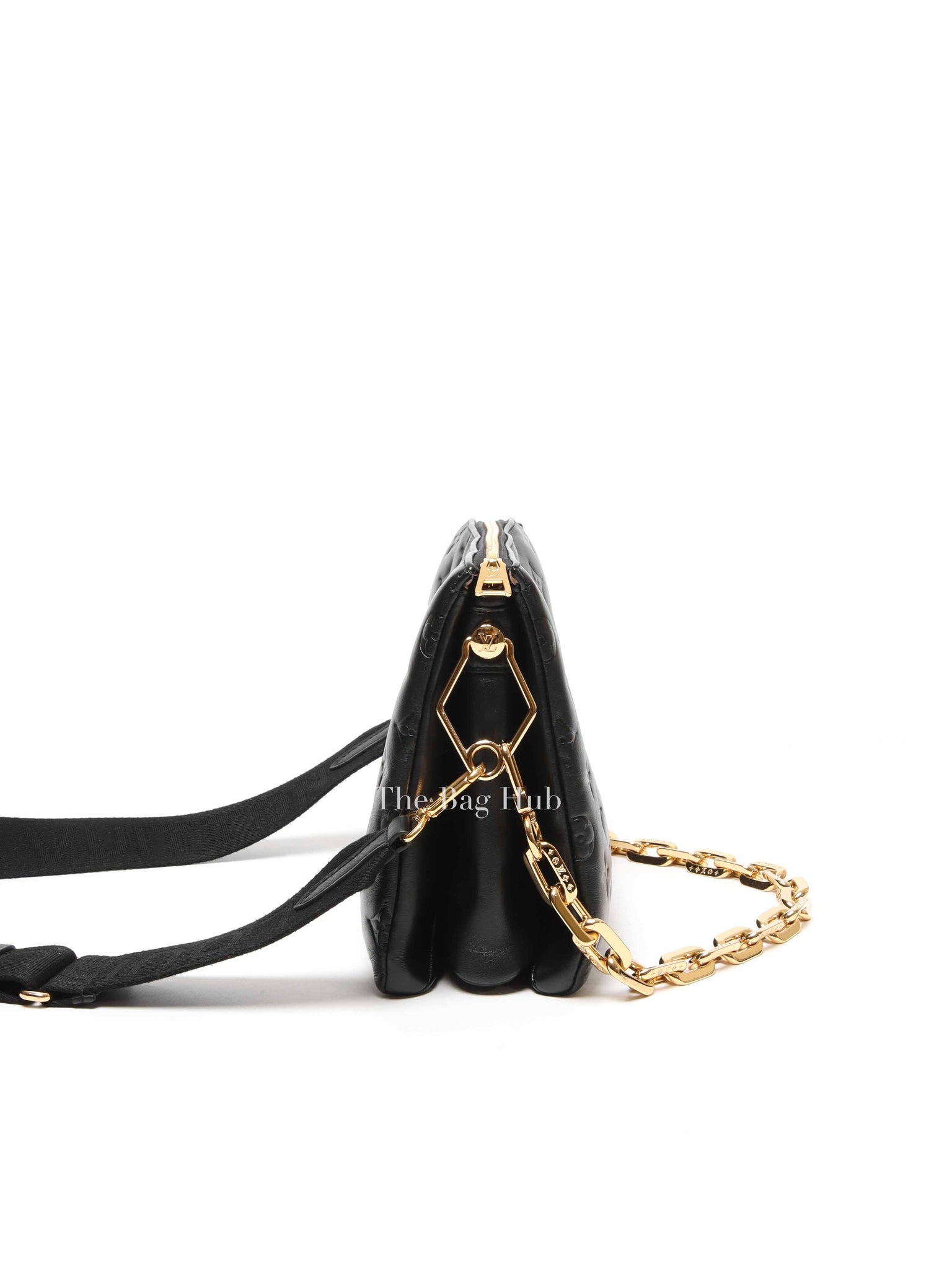 Louis Vuitton Noir Monogram Empreinte Leather Coussin PM Shoulder Bag