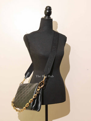 Louis Vuitton Noir Monogram Empreinte Leather Coussin PM Shoulder Bag