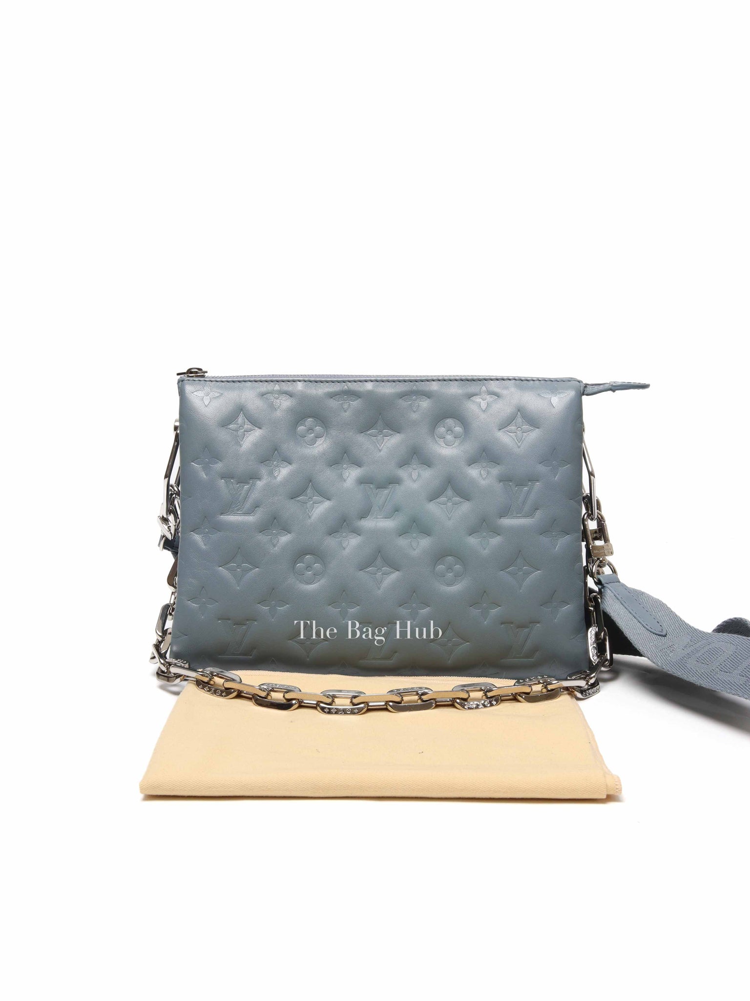 Louis Vuitton Glacier Blue Monogram Empreinte Leather Coussin PM Shoulder Bag