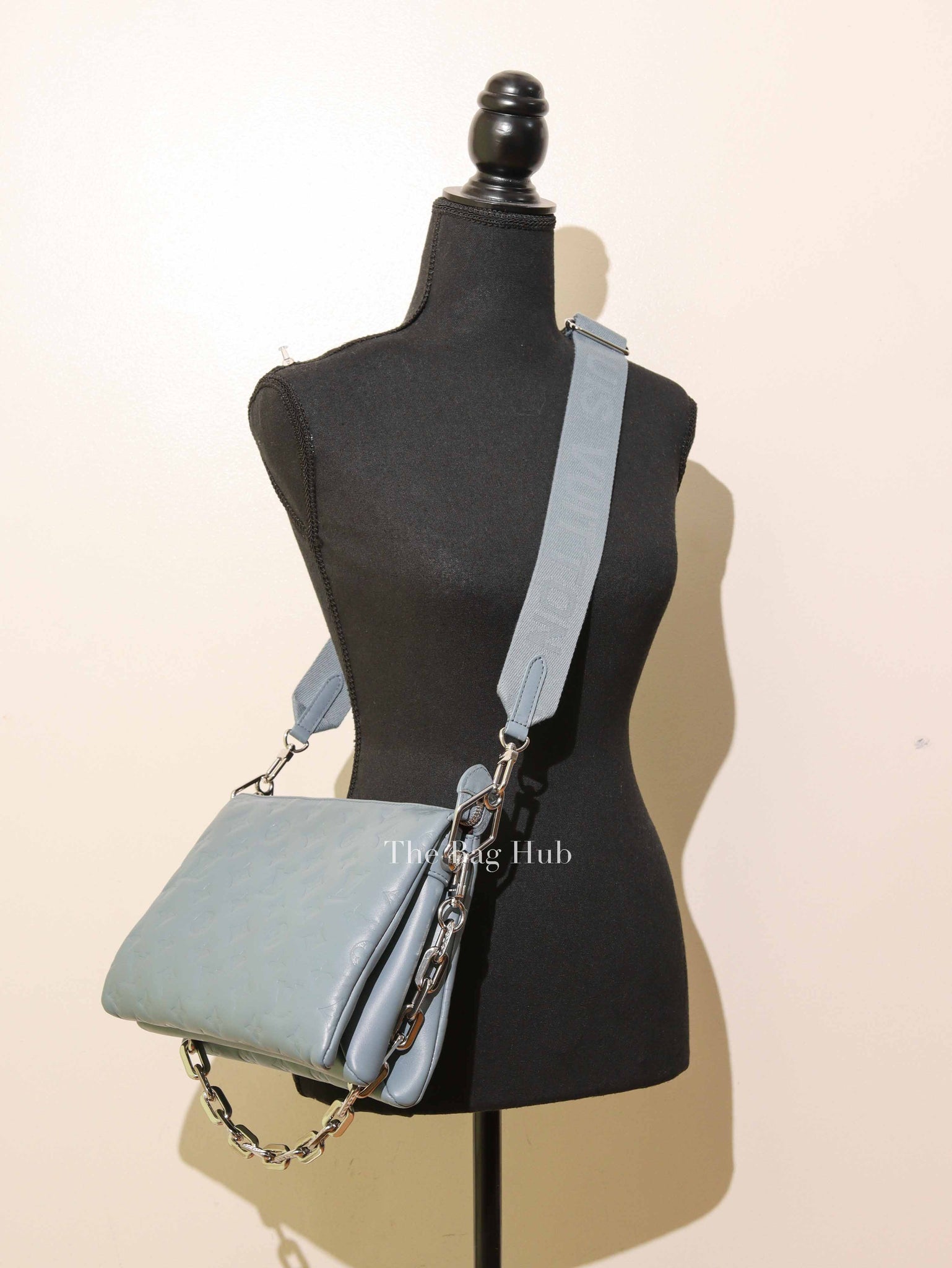 Louis Vuitton Glacier Blue Monogram Empreinte Leather Coussin PM Shoulder Bag