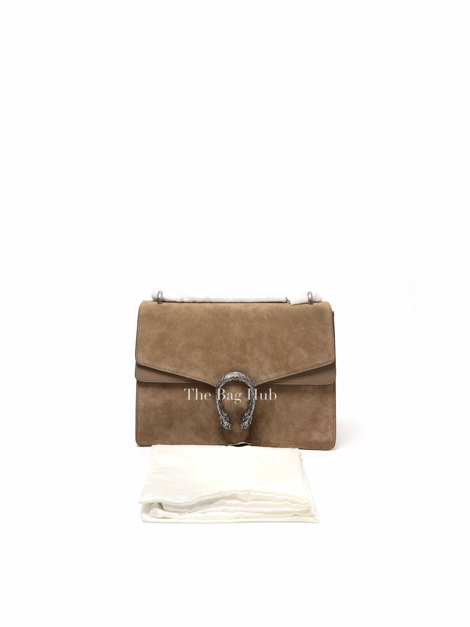 Gucci Beige Suede and Leather Medium Dionysus Shoulder Bag