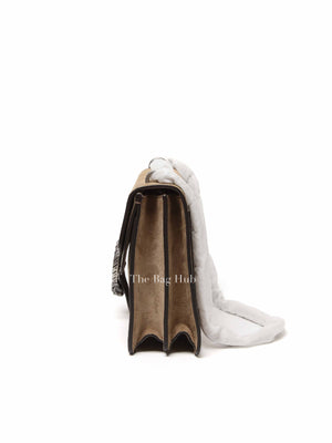 Gucci Beige Suede and Leather Medium Dionysus Shoulder Bag