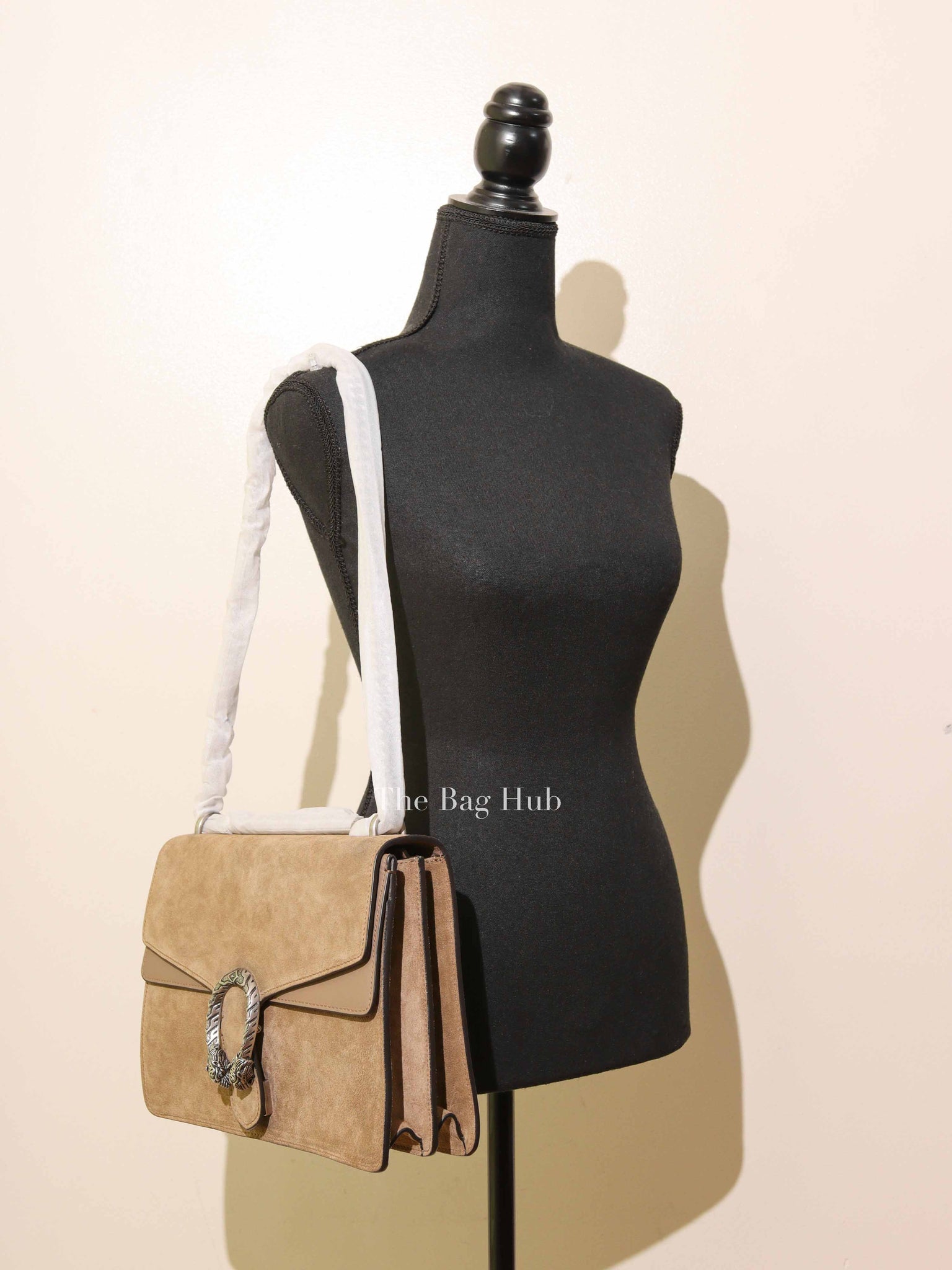 Gucci Beige Suede and Leather Medium Dionysus Shoulder Bag