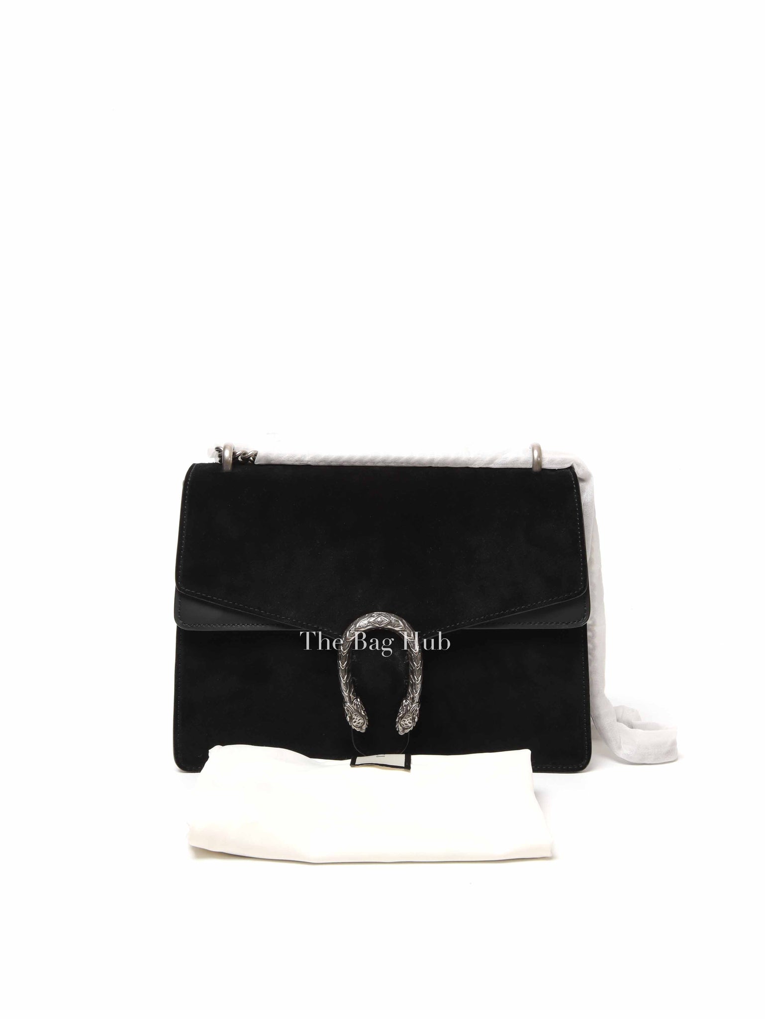 Gucci Black Suede and Leather Medium Dionysus Bag
