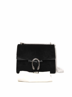 Gucci Black Suede and Leather Medium Dionysus Bag