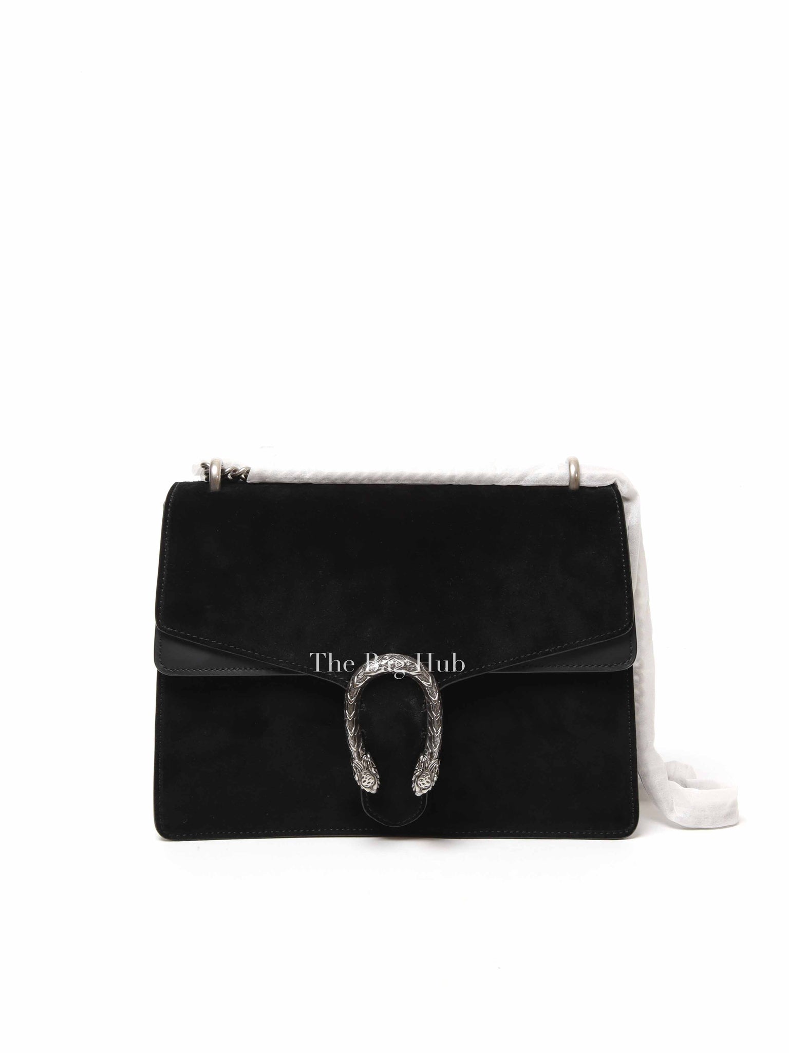 Gucci Black Suede and Leather Medium Dionysus Bag