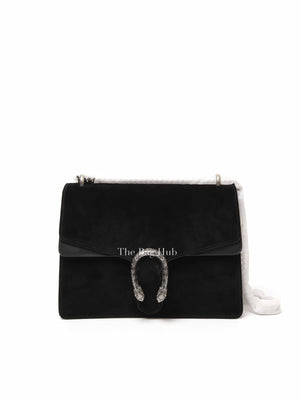 Gucci Black Suede and Leather Medium Dionysus Bag