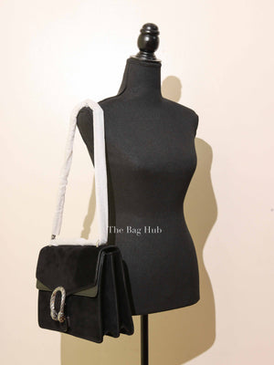 Gucci Black Suede and Leather Medium Dionysus Bag