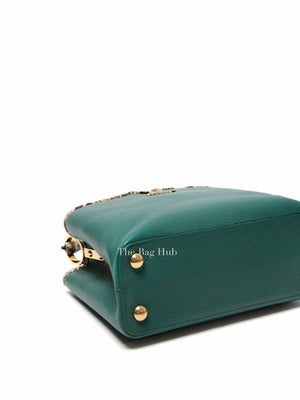 Louis Vuitton Emerald Taurillo Leather Python BB Capucine Bag