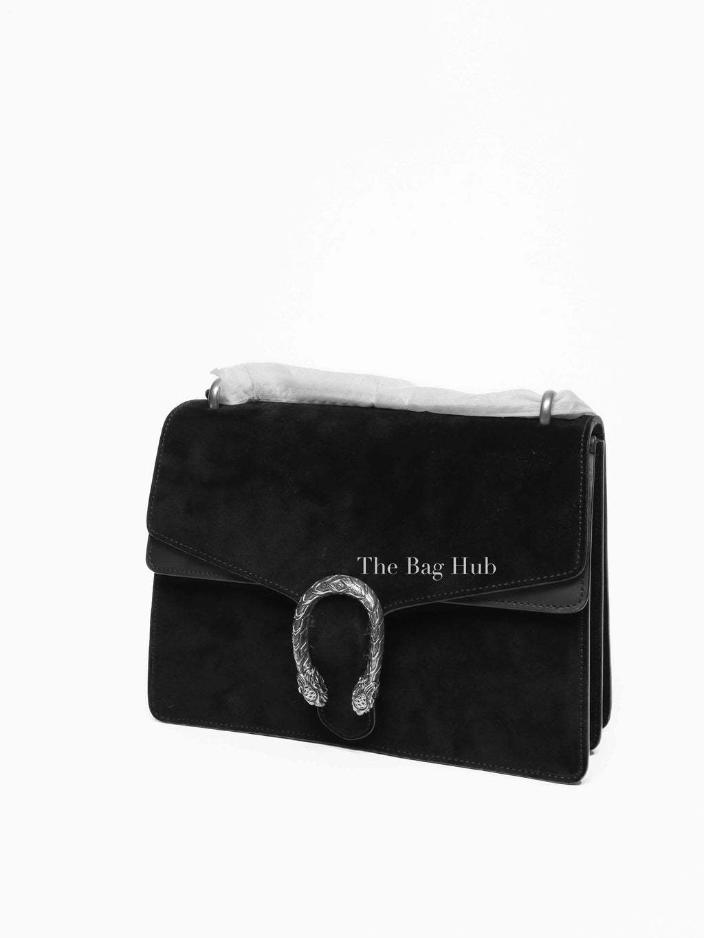 Gucci Black Suede and Leather Medium Dionysus Bag