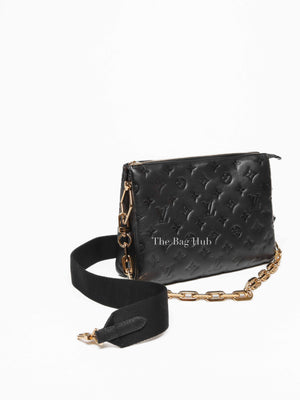 Louis Vuitton Noir Monogram Empreinte Leather Coussin PM Shoulder Bag
