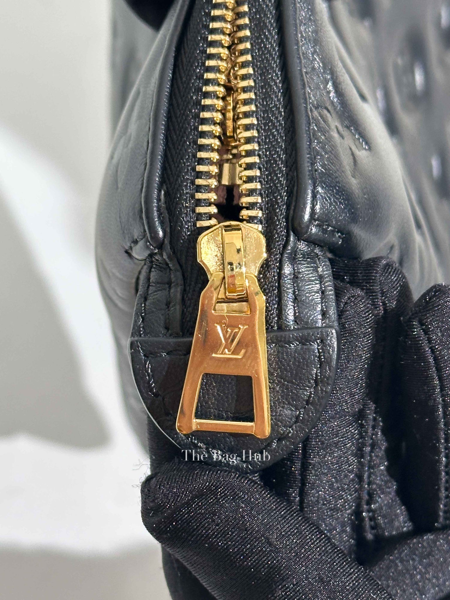 Louis Vuitton Noir Monogram Empreinte Leather Coussin PM Shoulder Bag
