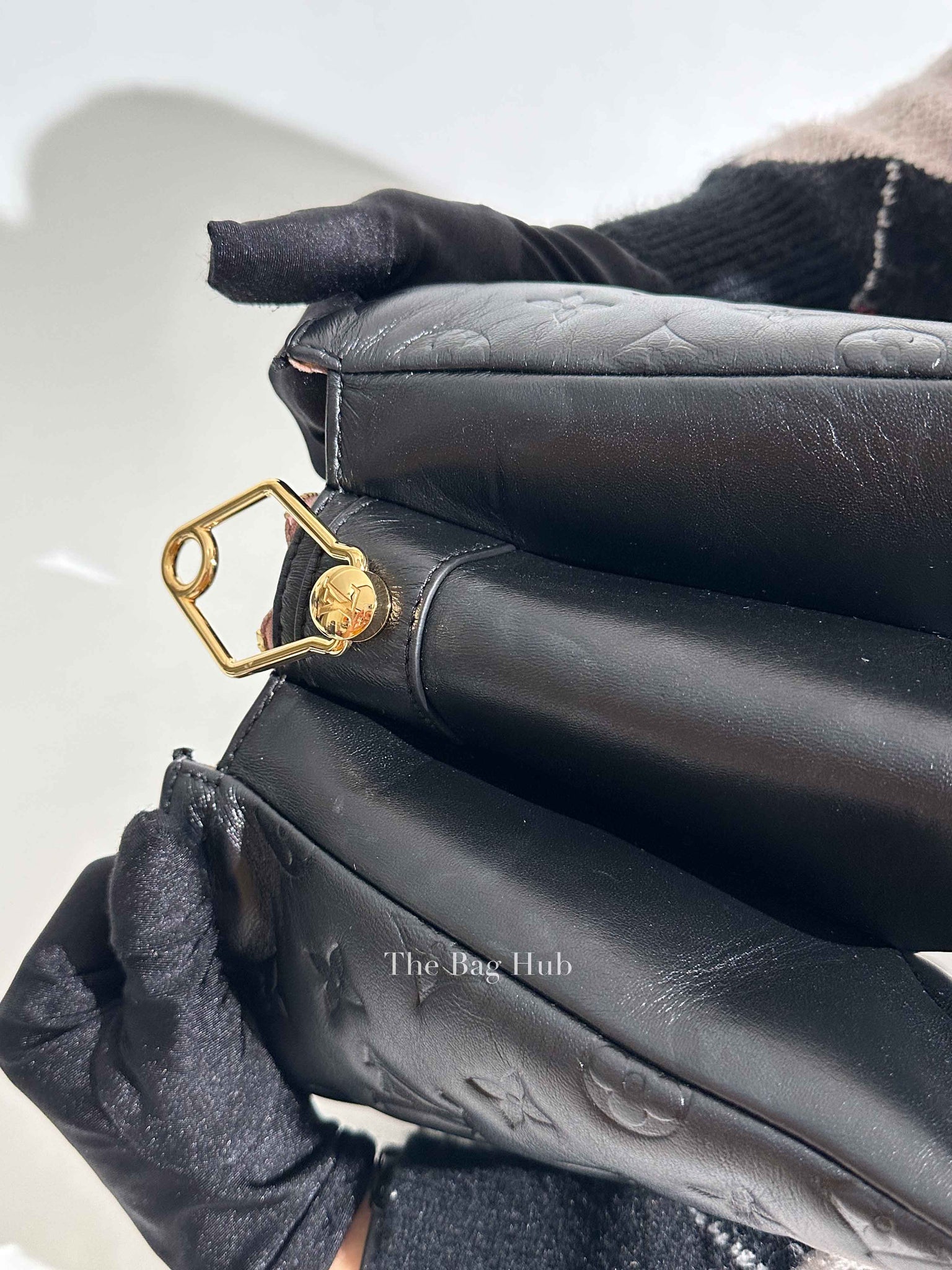 Louis Vuitton Noir Monogram Empreinte Leather Coussin PM Shoulder Bag