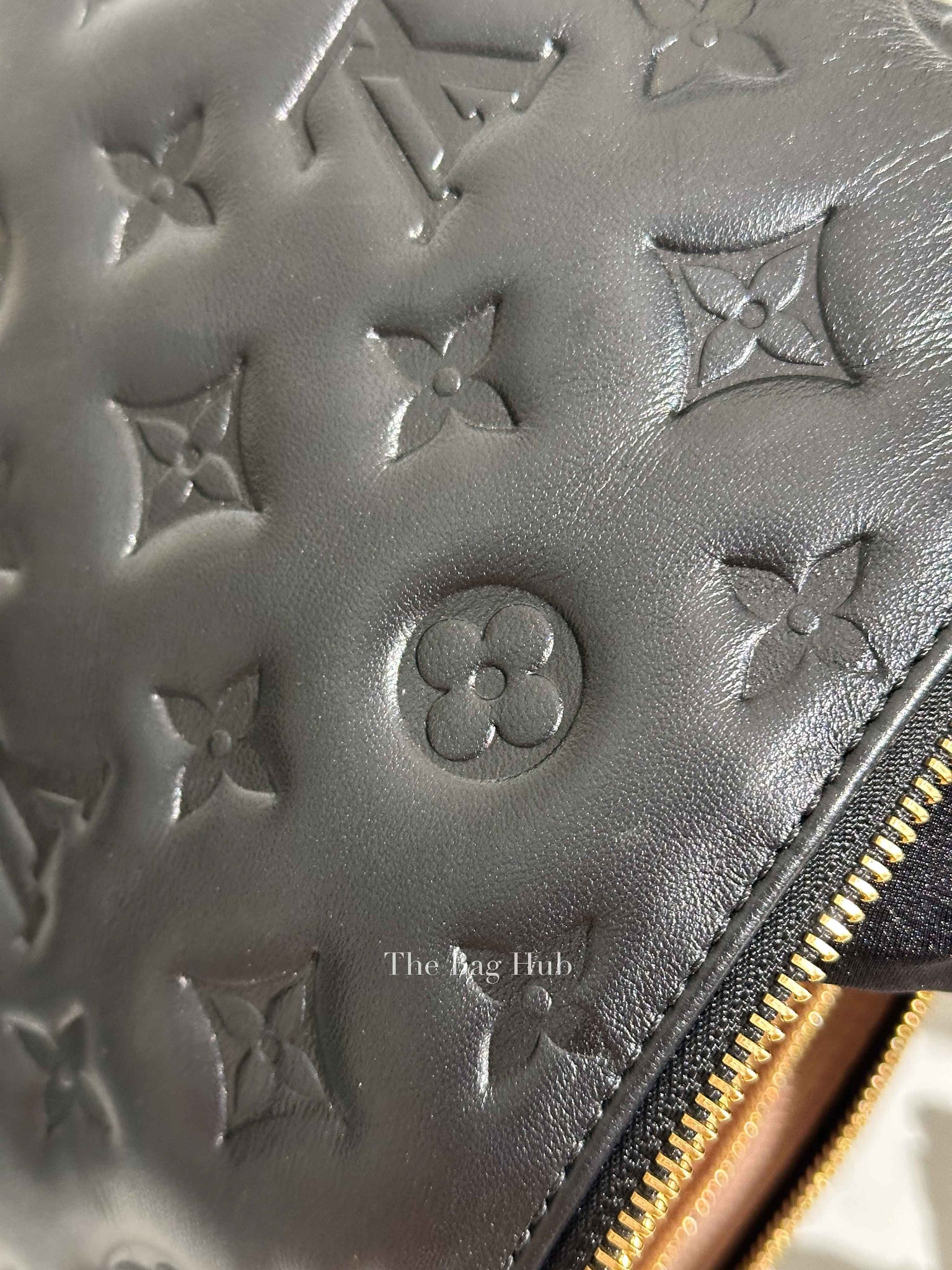 Louis Vuitton Noir Monogram Empreinte Leather Coussin PM Shoulder Bag