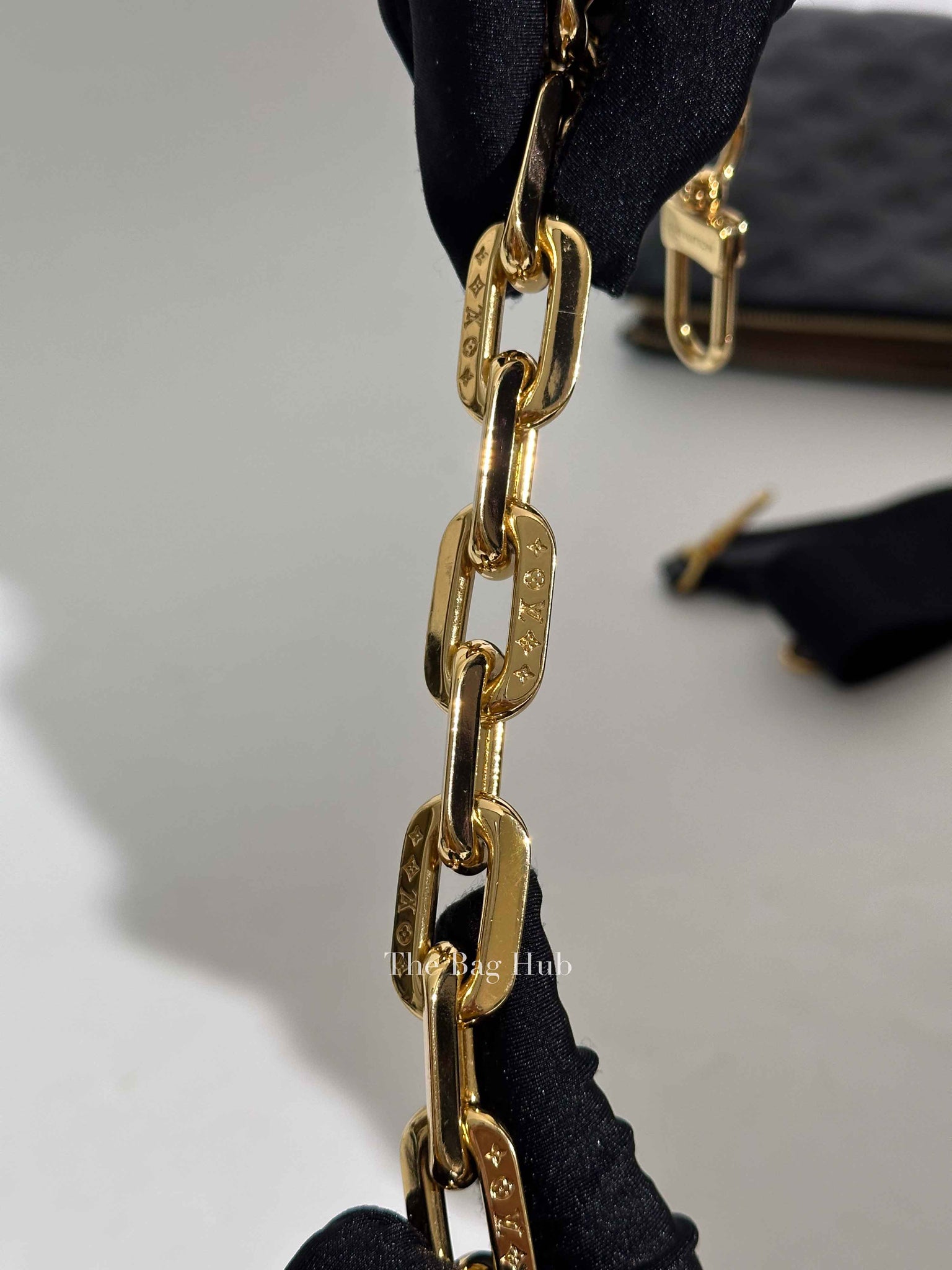 Louis Vuitton Noir Monogram Empreinte Leather Coussin PM Shoulder Bag