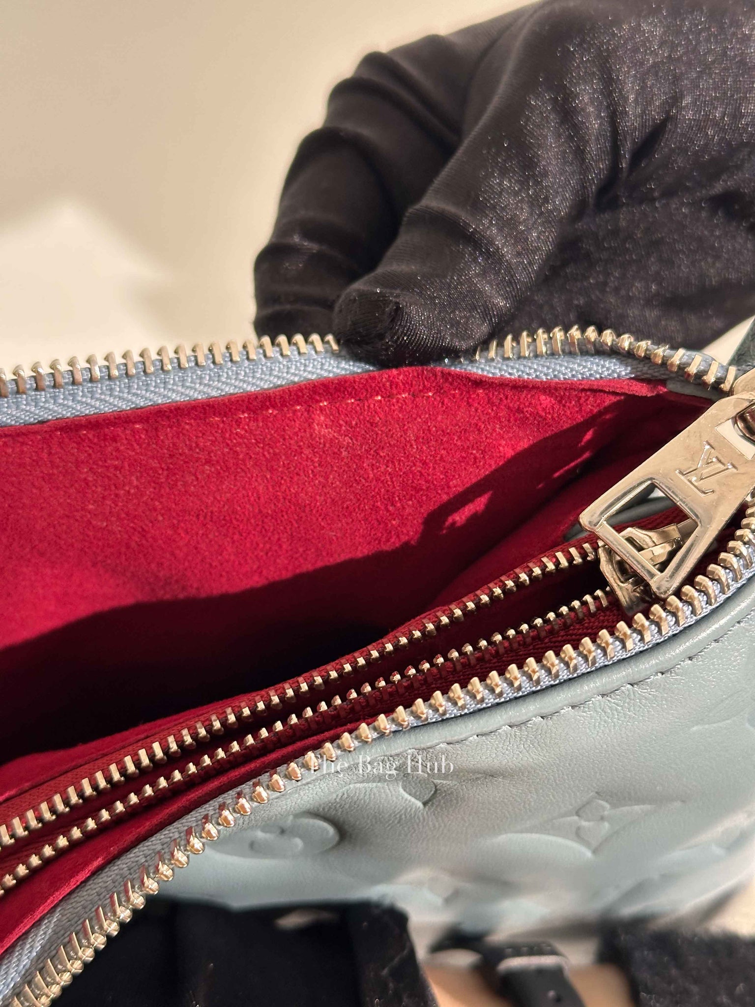 Louis Vuitton Glacier Blue Monogram Empreinte Leather Coussin PM Shoulder Bag