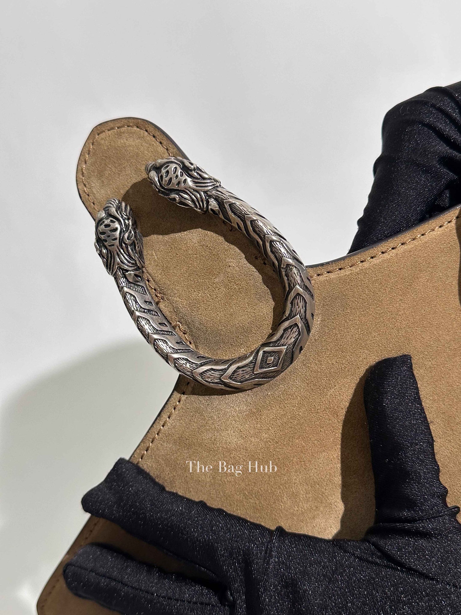 Gucci Beige Suede and Leather Medium Dionysus Shoulder Bag