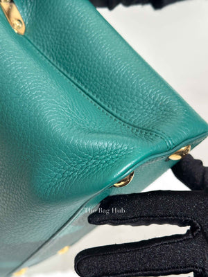 Louis Vuitton Emerald Taurillo Leather Python BB Capucine Bag