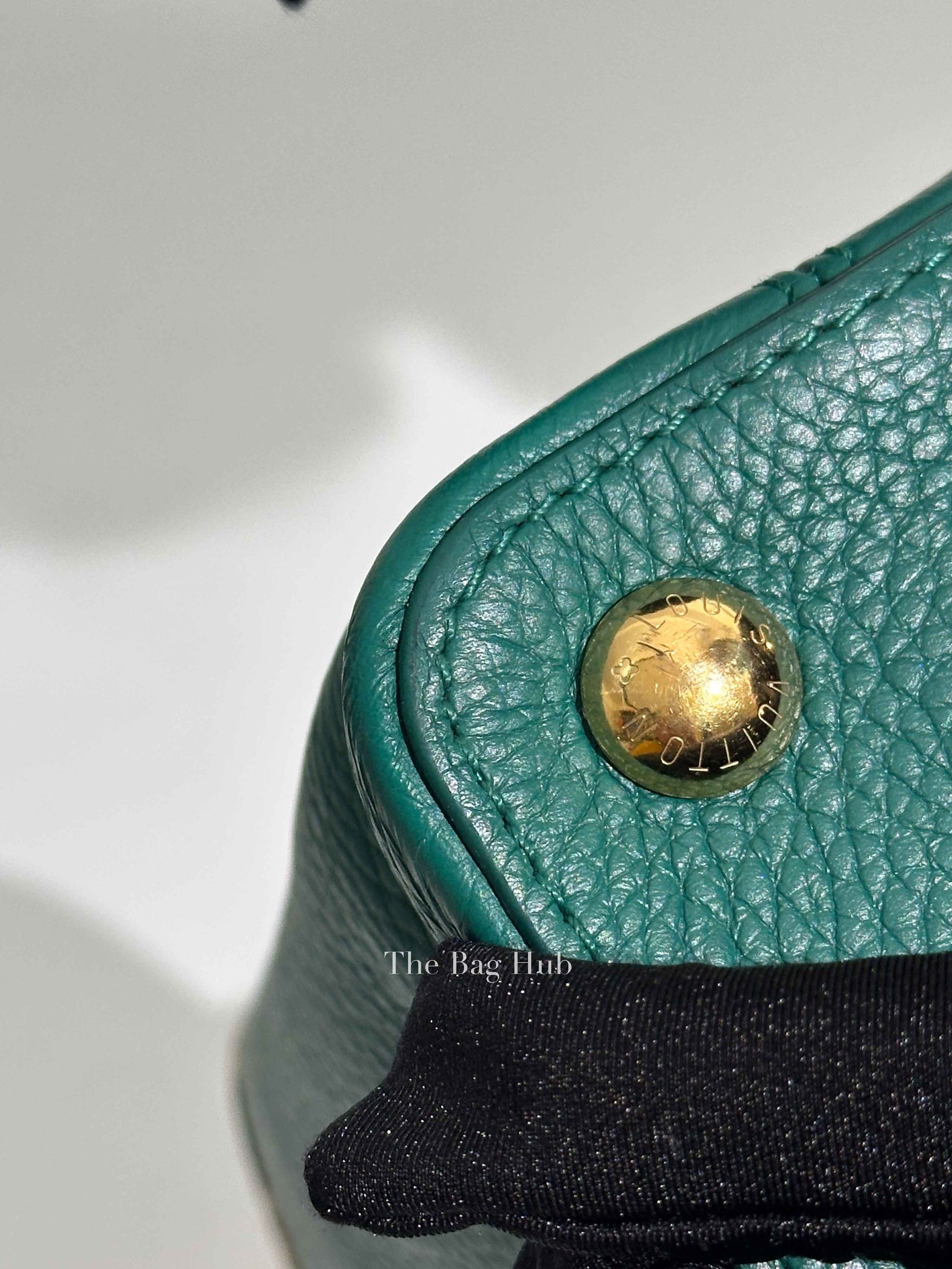 Louis Vuitton Emerald Taurillo Leather Python BB Capucine Bag