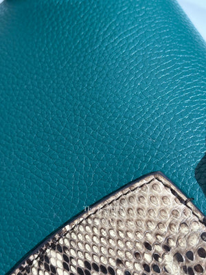 Louis Vuitton Emerald Taurillo Leather Python BB Capucine Bag