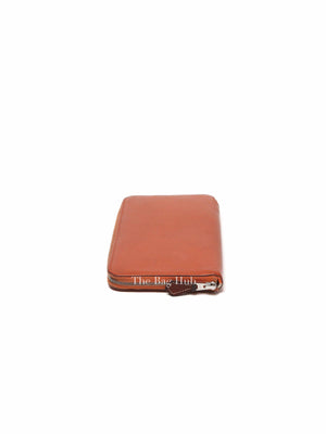 Hermes Orange Leather Azap Long Wallet