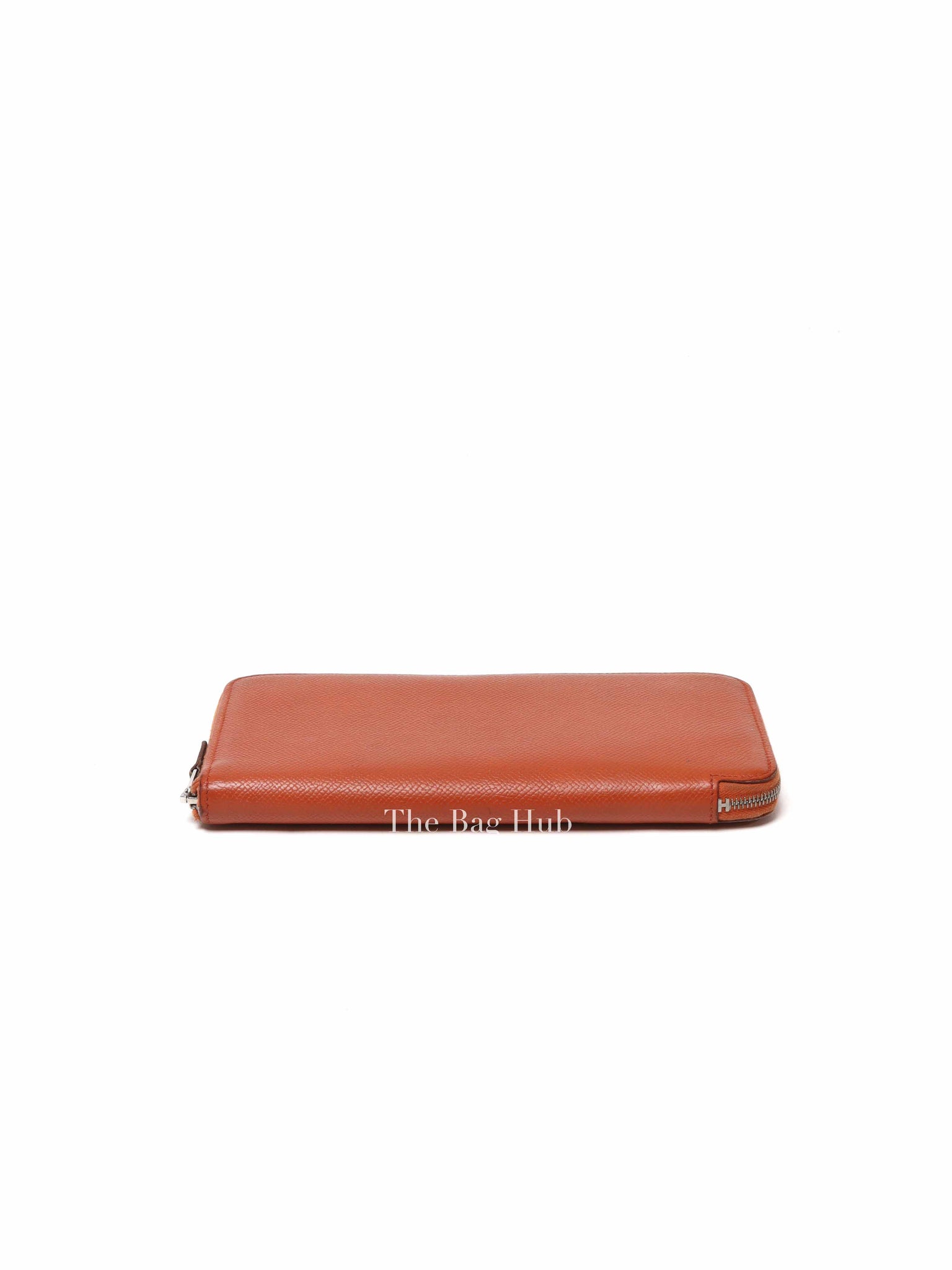 Hermes Orange Leather Azap Long Wallet