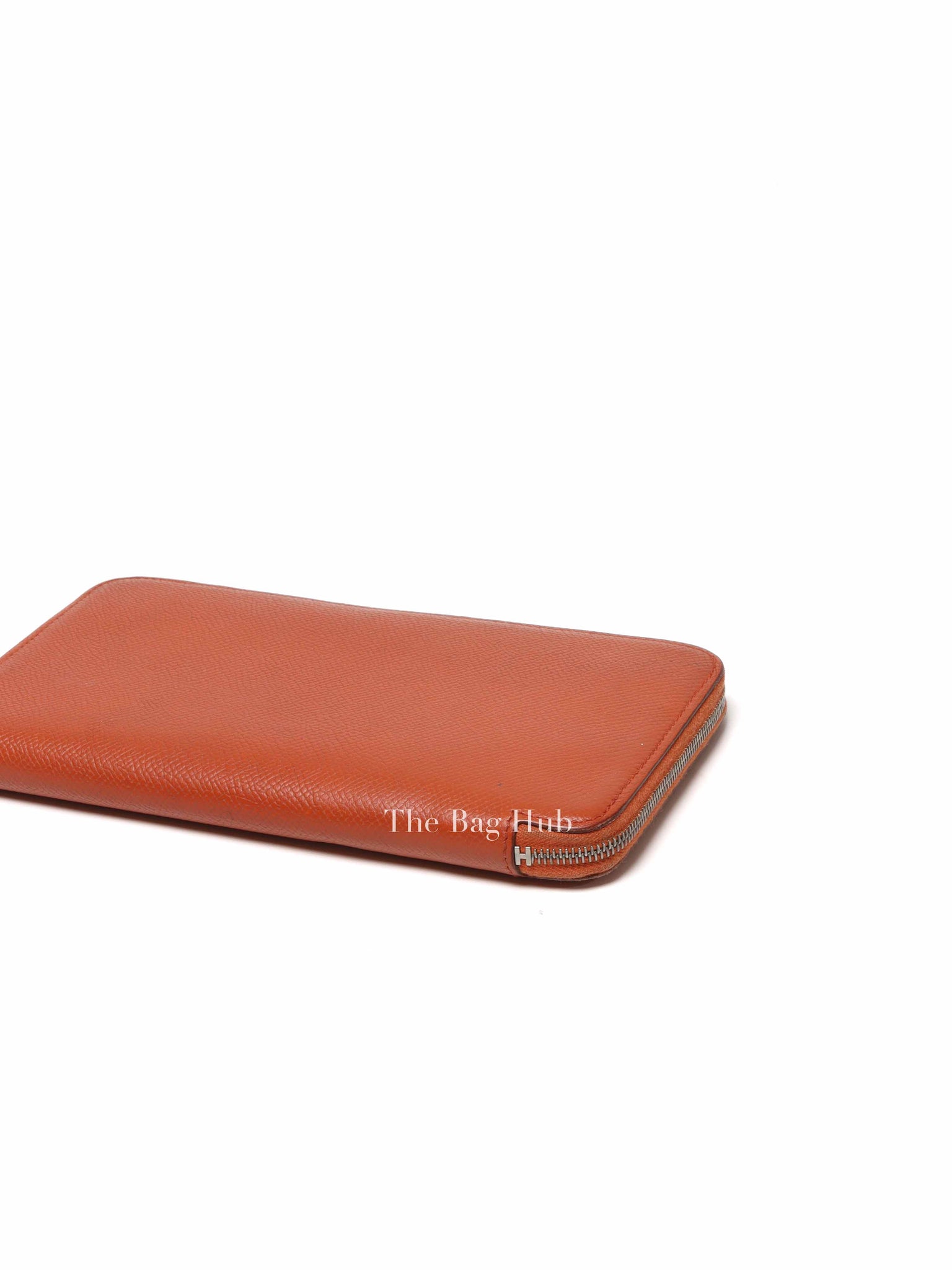 Hermes Orange Leather Azap Long Wallet
