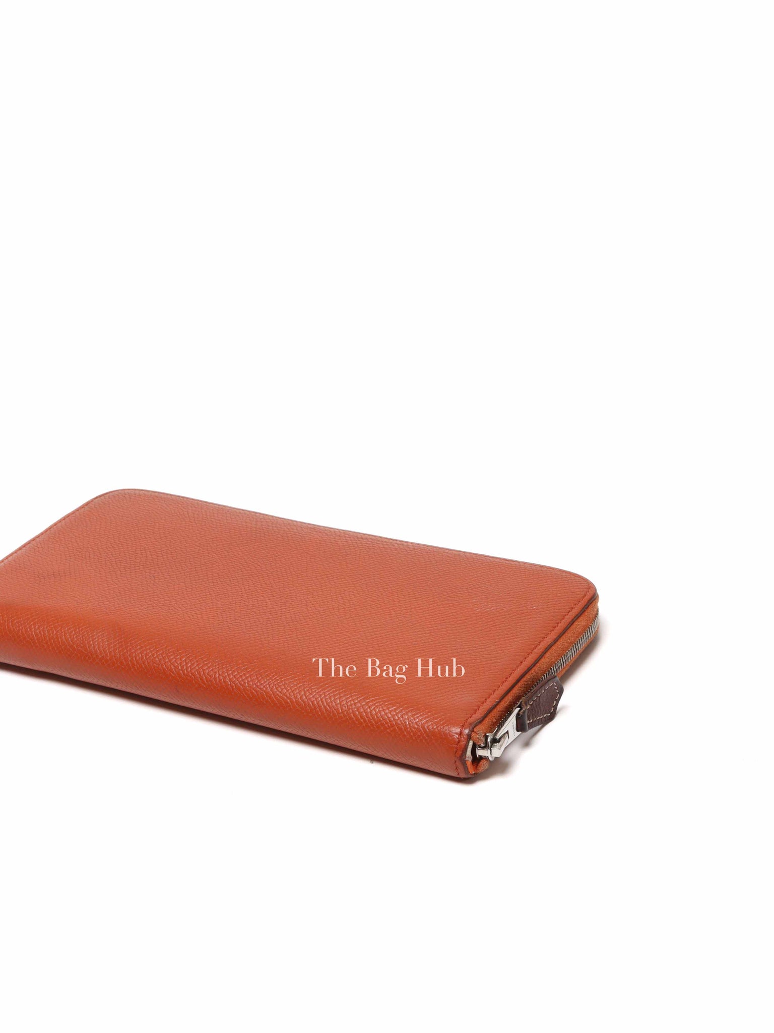Hermes Orange Leather Azap Long Wallet