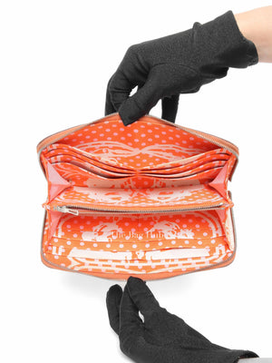 Hermes Orange Leather Azap Long Wallet