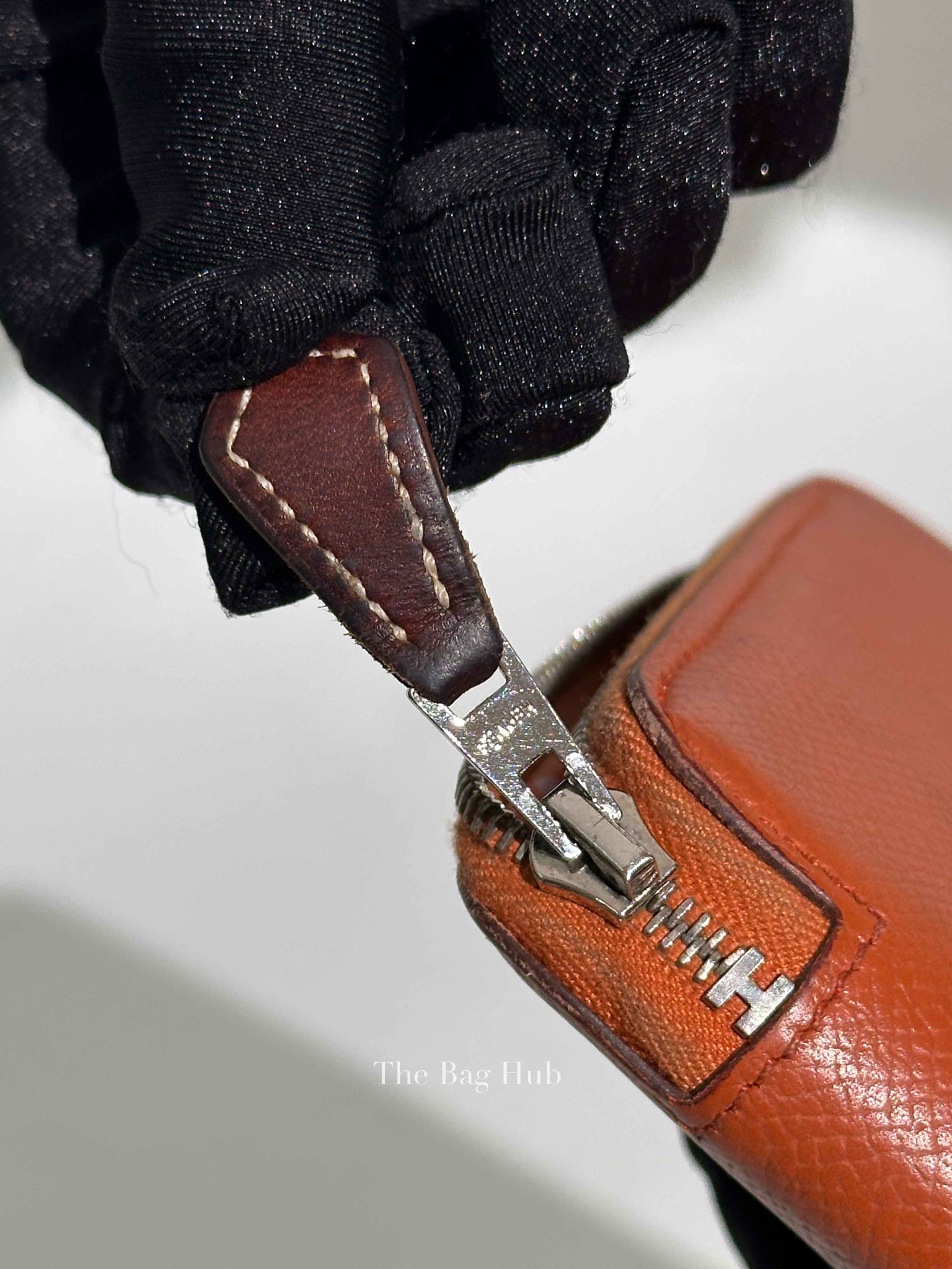 Hermes Orange Leather Azap Long Wallet