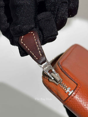 Hermes Orange Leather Azap Long Wallet