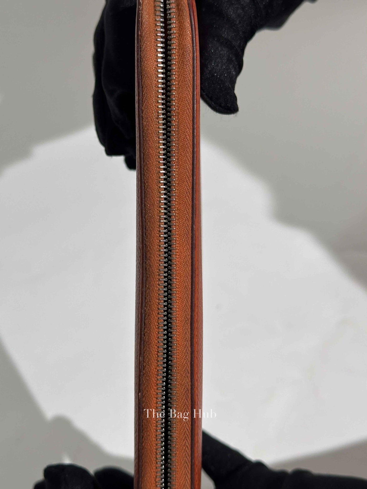 Hermes Orange Leather Azap Long Wallet