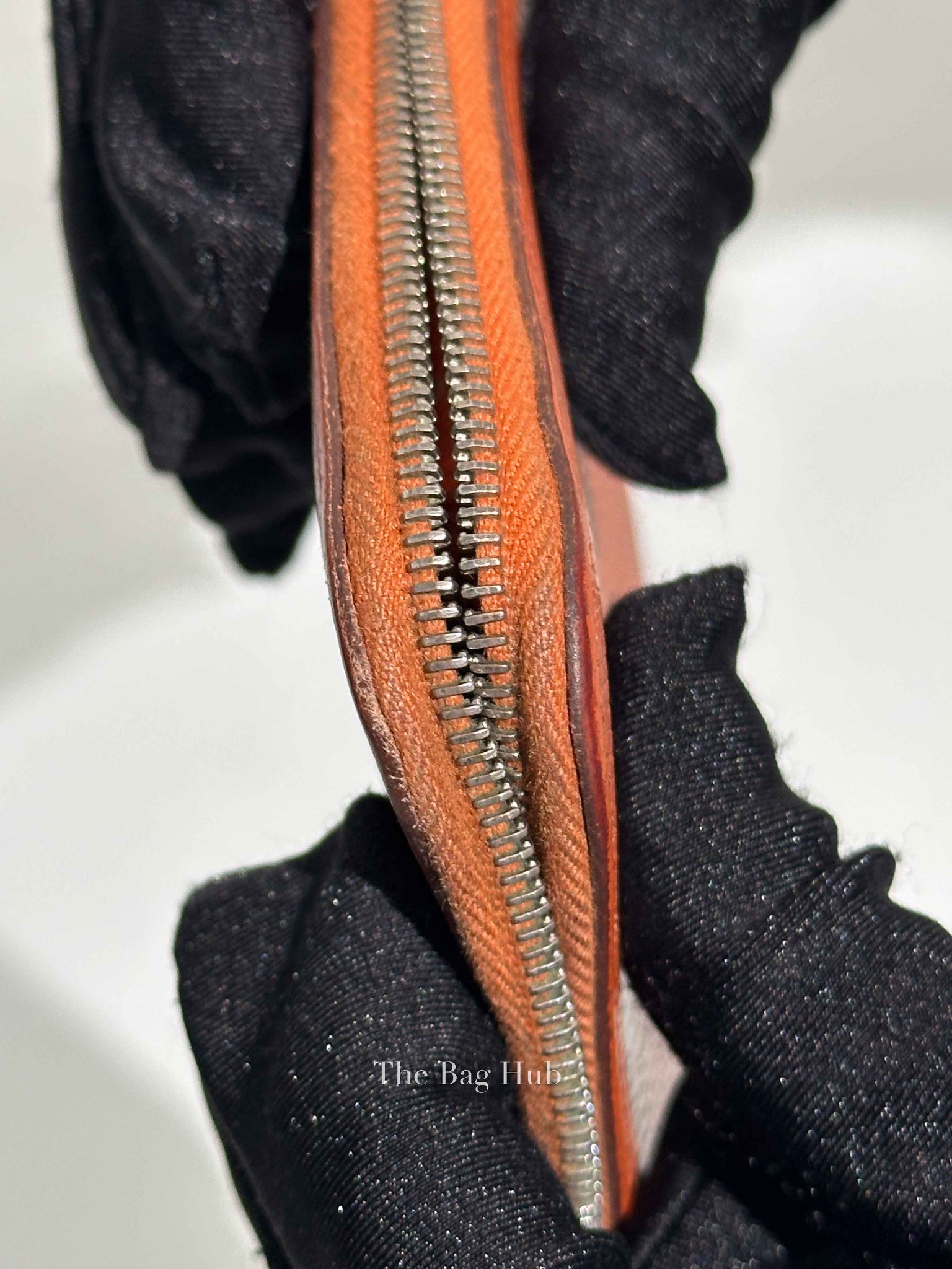 Hermes Orange Leather Azap Long Wallet