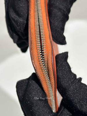 Hermes Orange Leather Azap Long Wallet