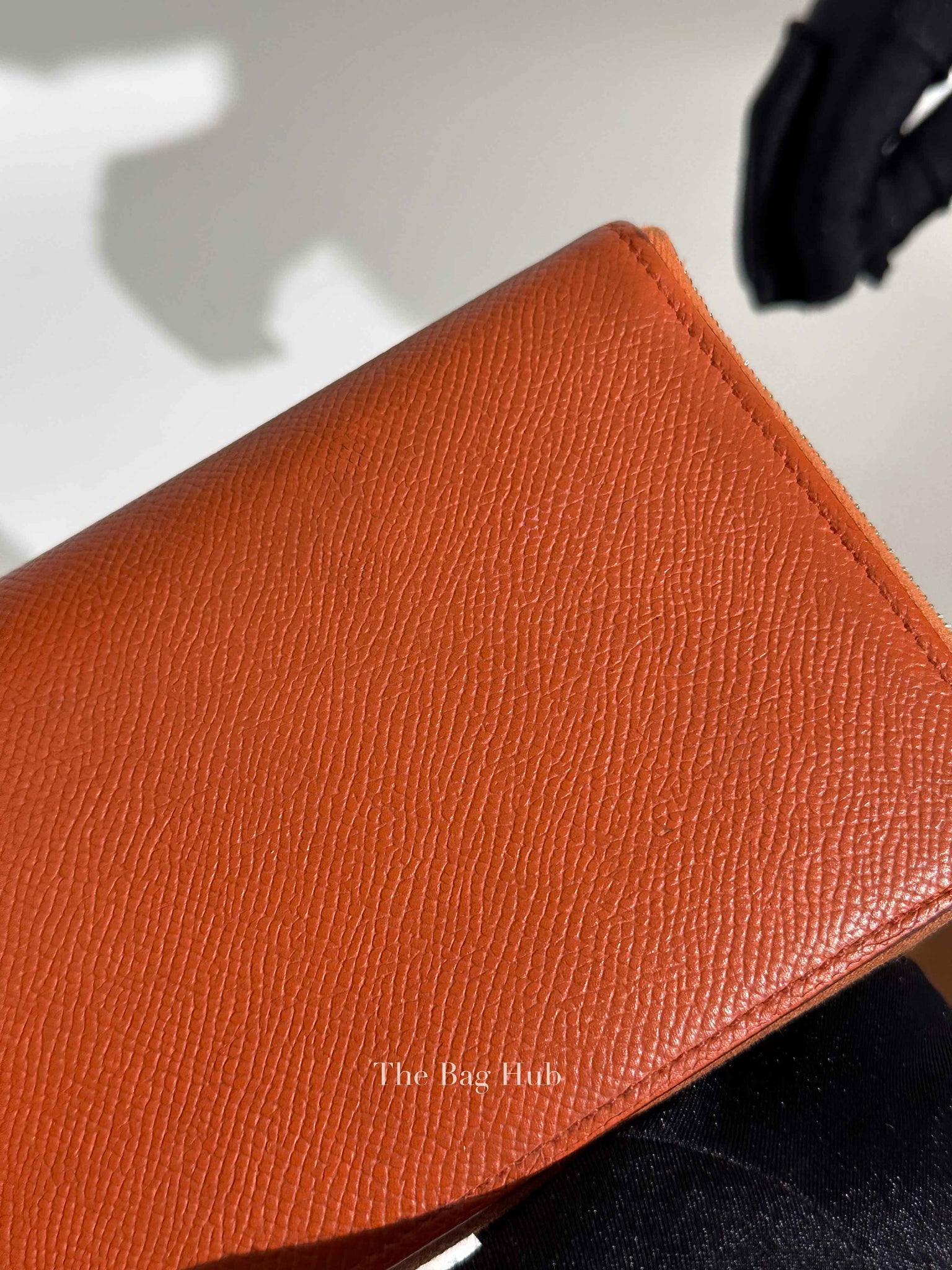 Hermes Orange Leather Azap Long Wallet