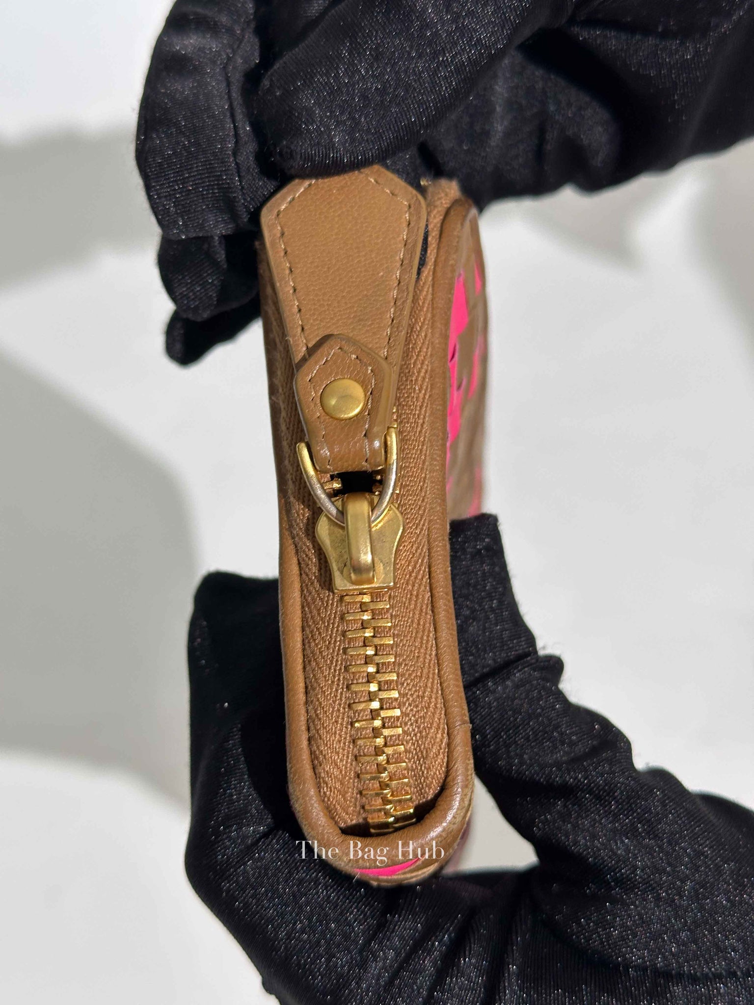 Bottega Veneta Brown/Pink Leather Intrecciato Long Wallet