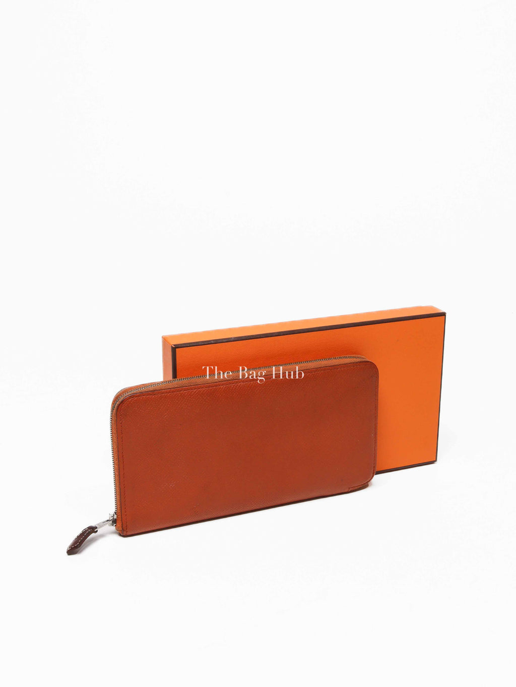 Hermes Orange Leather Azap Long Wallet