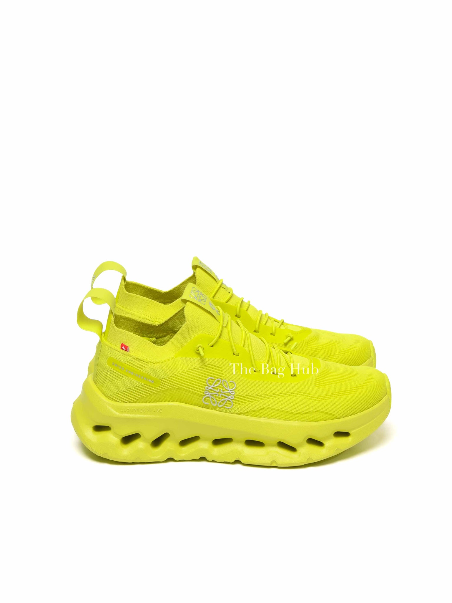 Loewe x On Amarillo Lime Green on Cloudtilt Stretch Recycled-Knit Women Sneakers Size 36