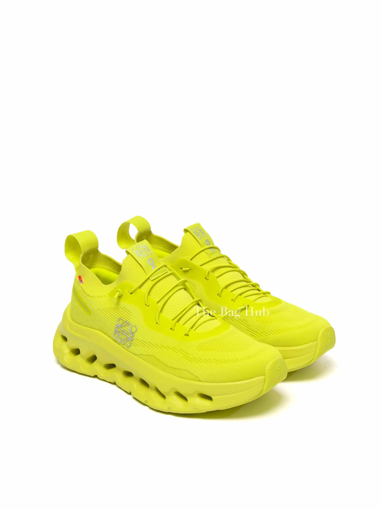 Loewe x On Amarillo Lime Green on Cloudtilt Stretch Recycled-Knit Women Sneakers Size 36