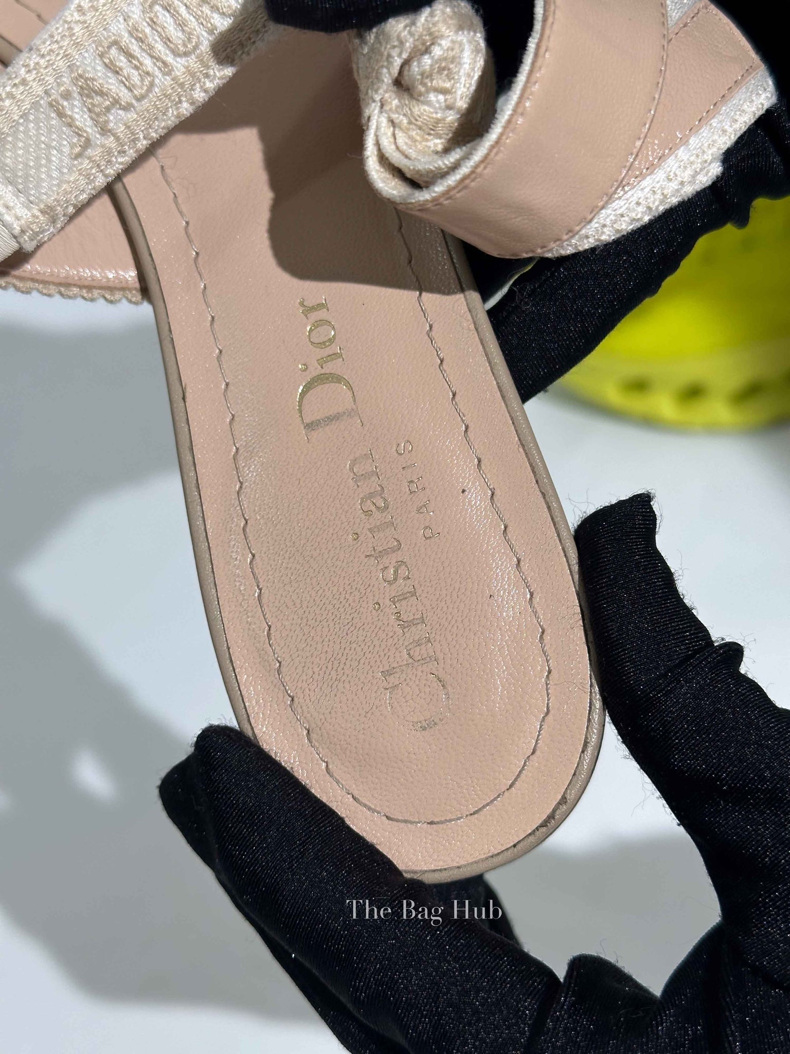 Dior Beige Embroidered Ballet Flats Size 37
