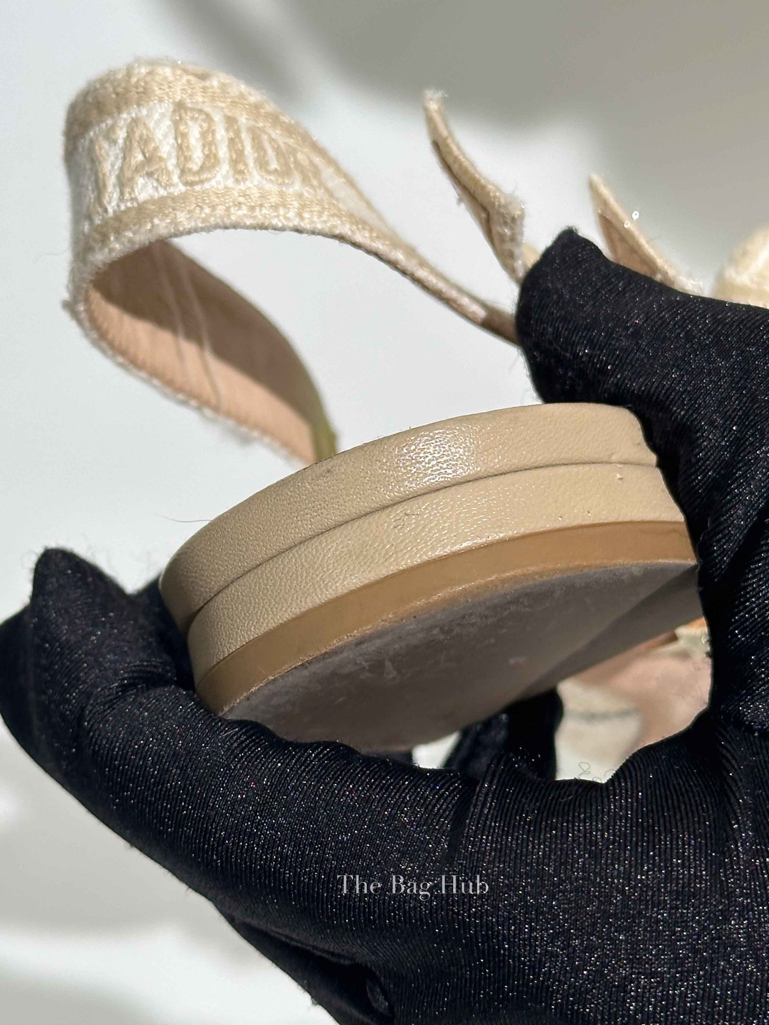 Dior Beige Embroidered Ballet Flats Size 37