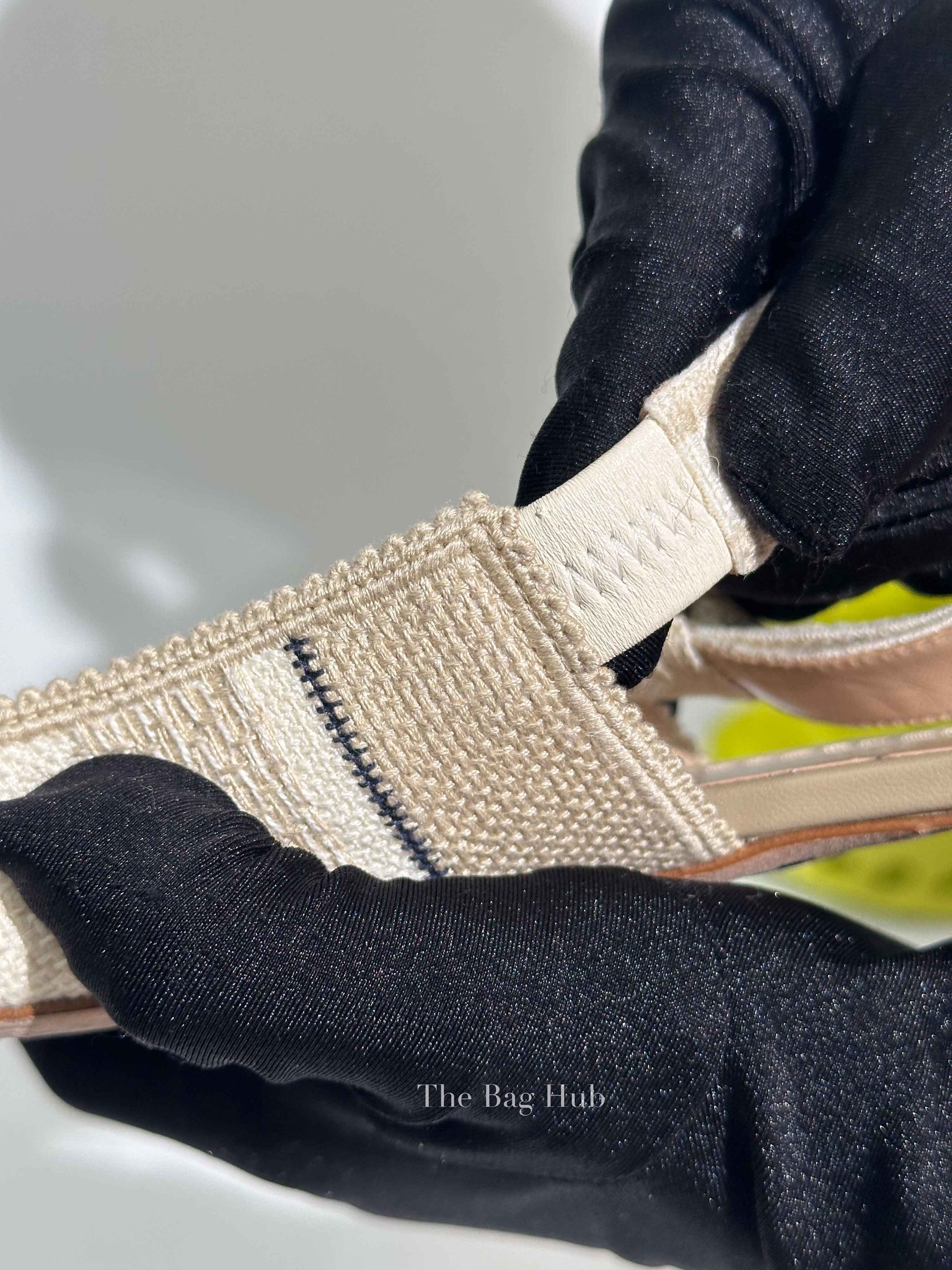 Dior Beige Embroidered Ballet Flats Size 37