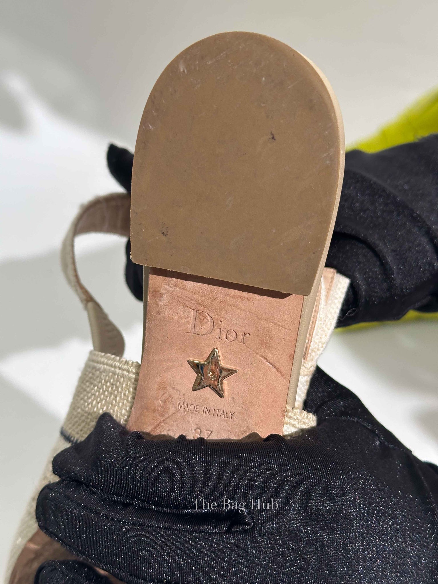 Dior Beige Embroidered Ballet Flats Size 37
