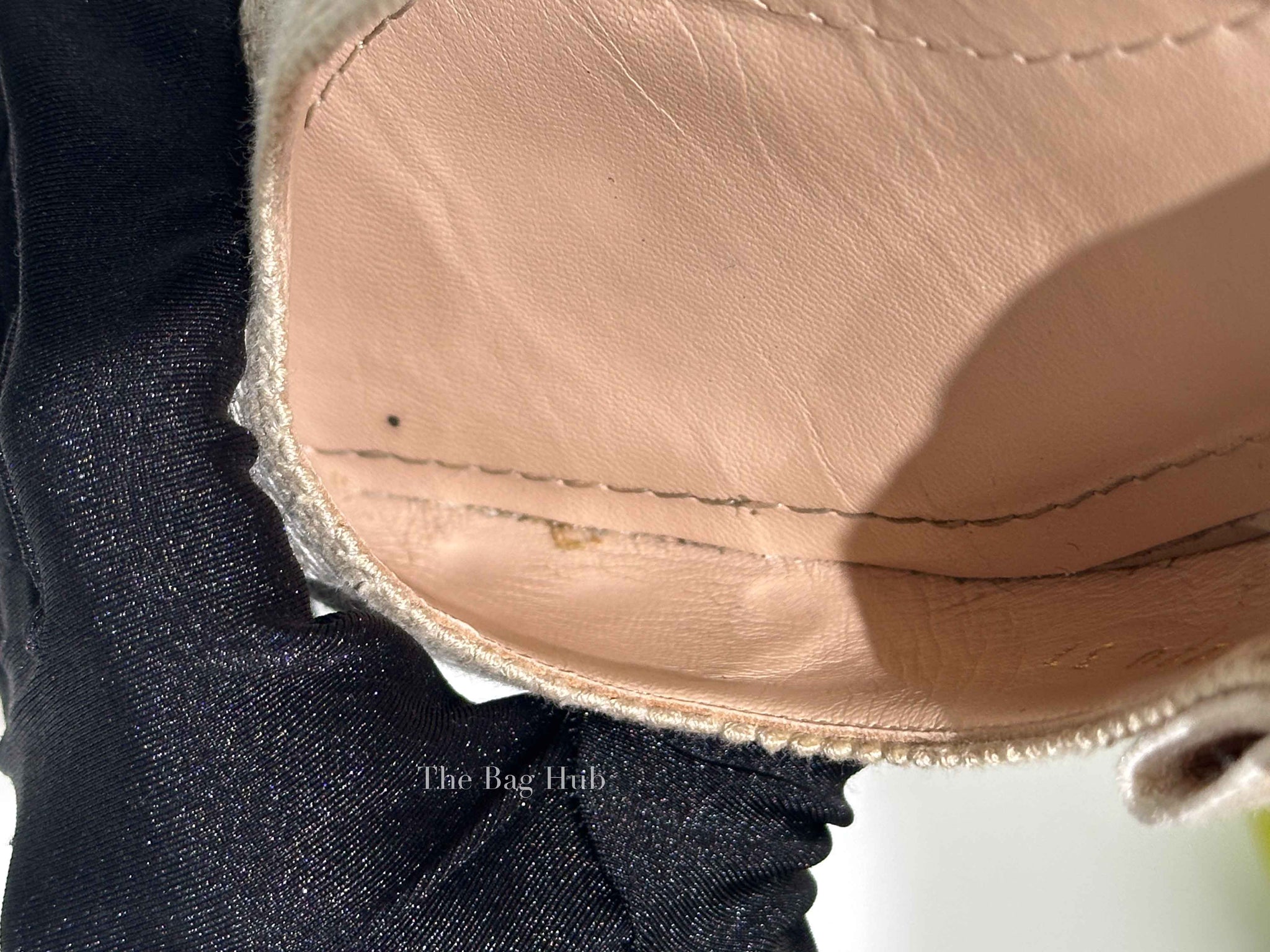 Dior Beige Embroidered Ballet Flats Size 37