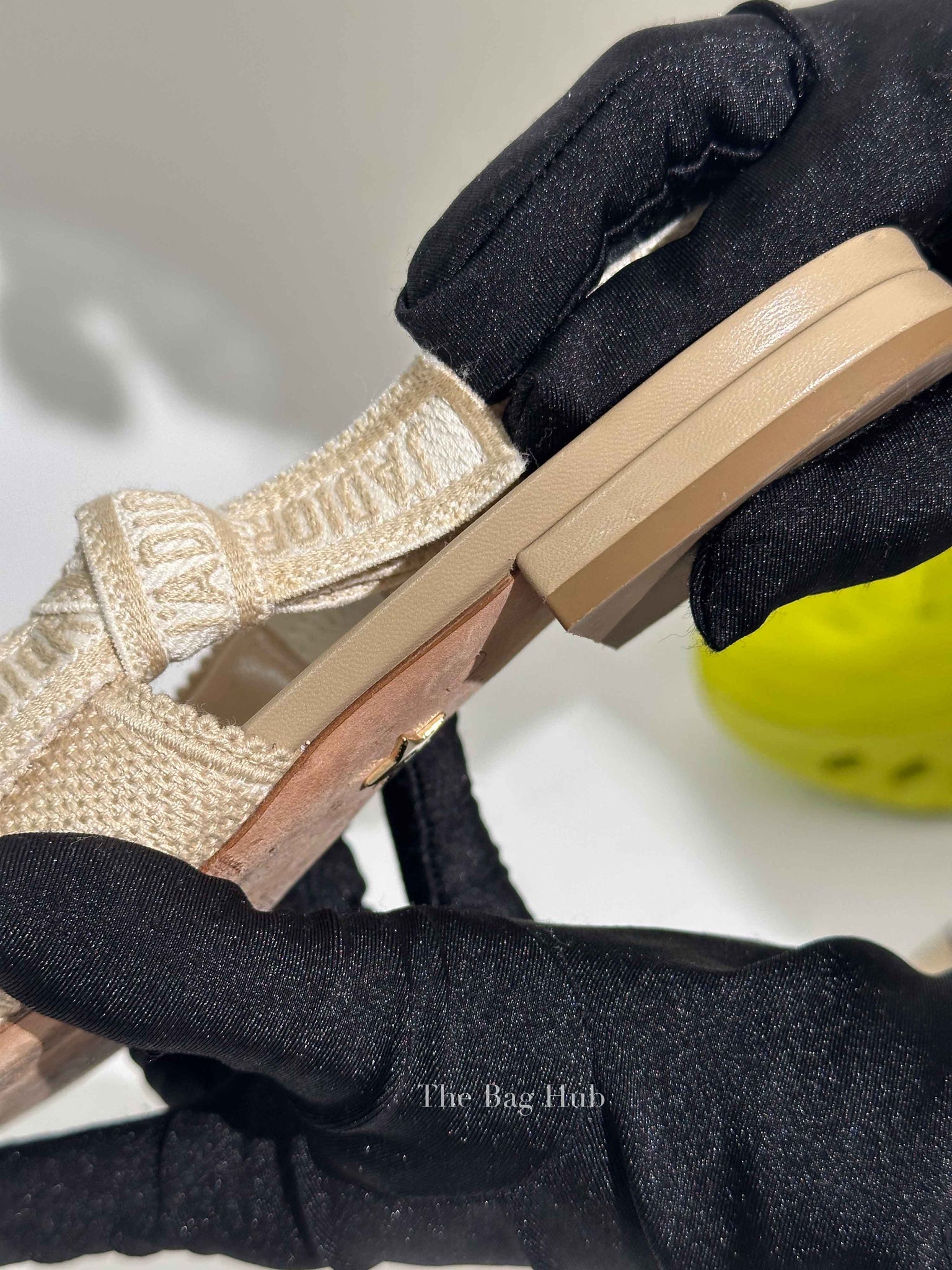 Dior Beige Embroidered Ballet Flats Size 37