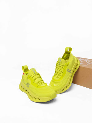Loewe x On Amarillo Lime Green on Cloudtilt Stretch Recycled-Knit Women Sneakers Size 36