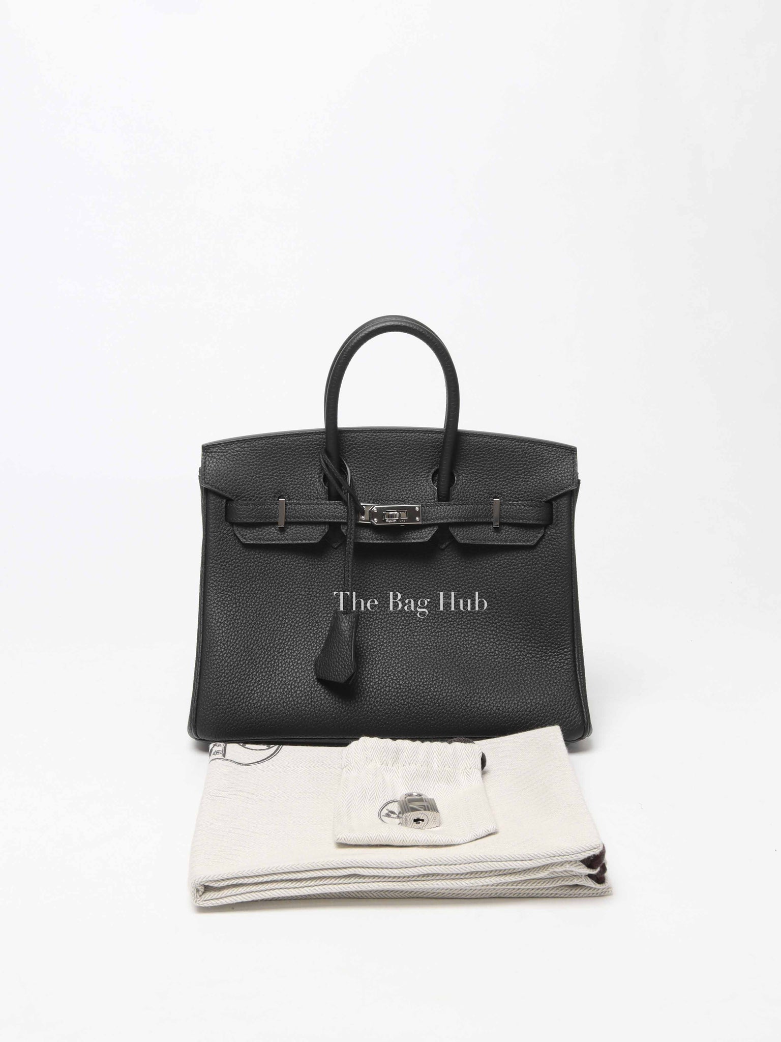 Hermes Noir Togo Birkin 25 Bag PHW