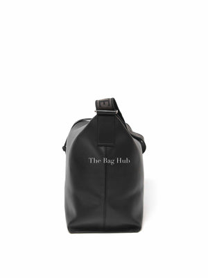 Loewe Black Supple Smooth Calfskin and Jacquard Medium Cubi Crossbody Bag
