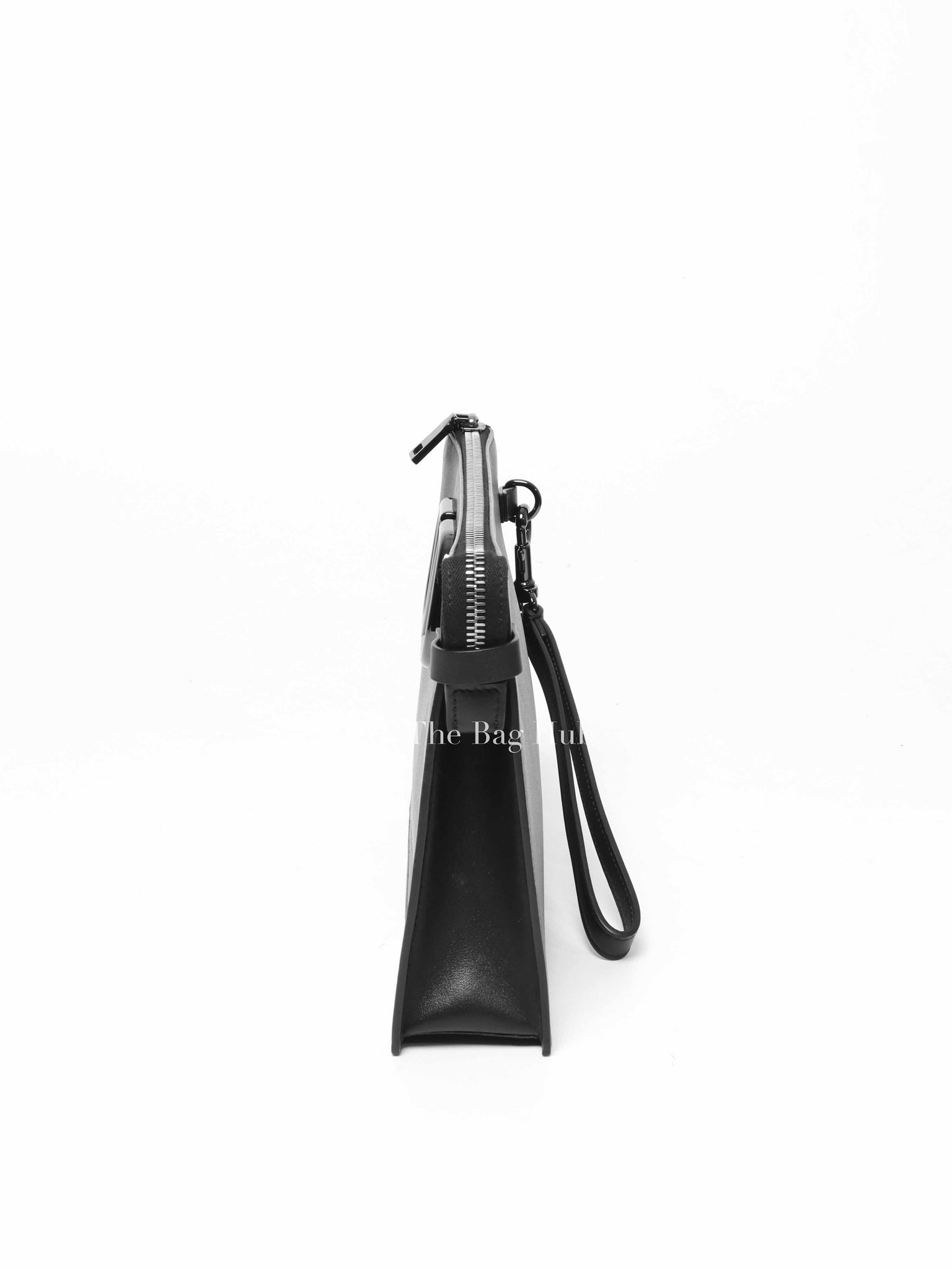 Valentino Black Leather Vlogo Signature Calfskin Pouch Bag